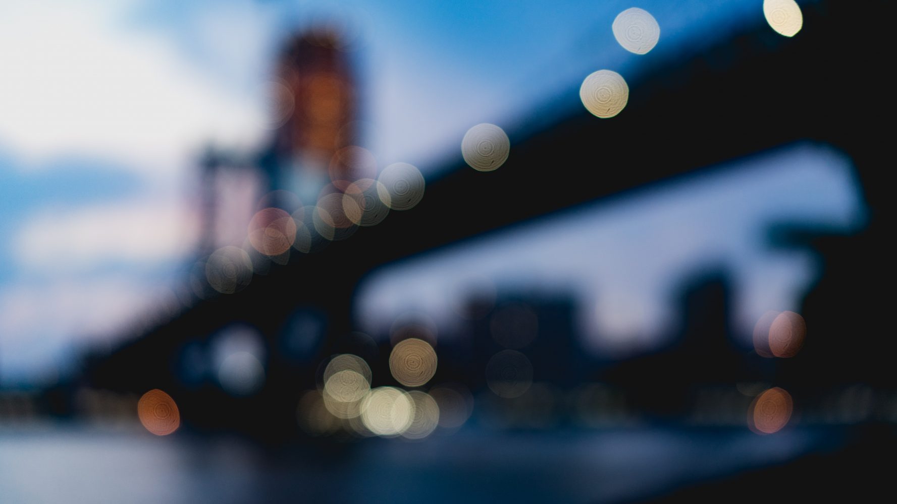Blurry Brooklyn bridge