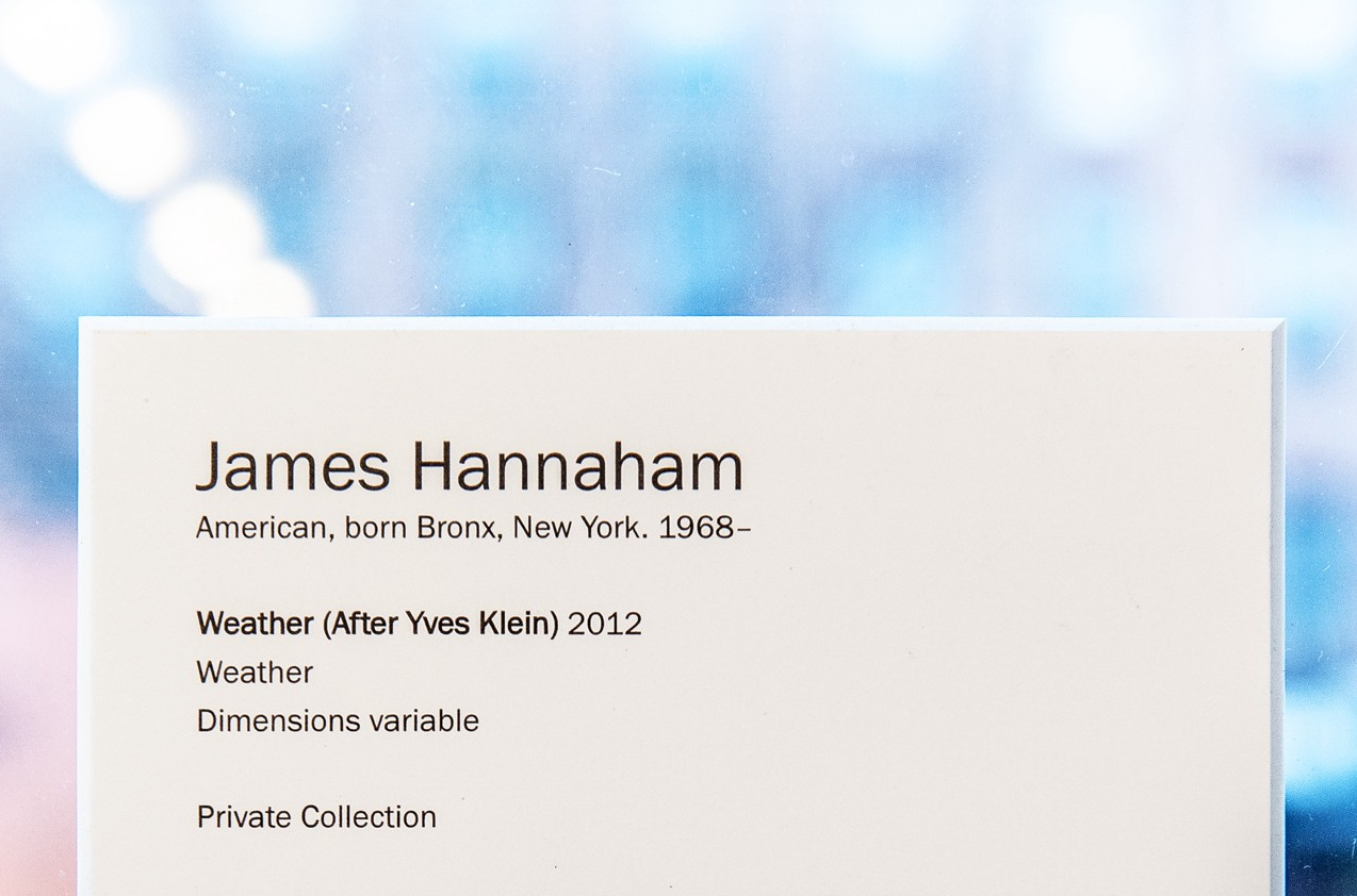 Weather (After Yves Klein), James Hannaham
