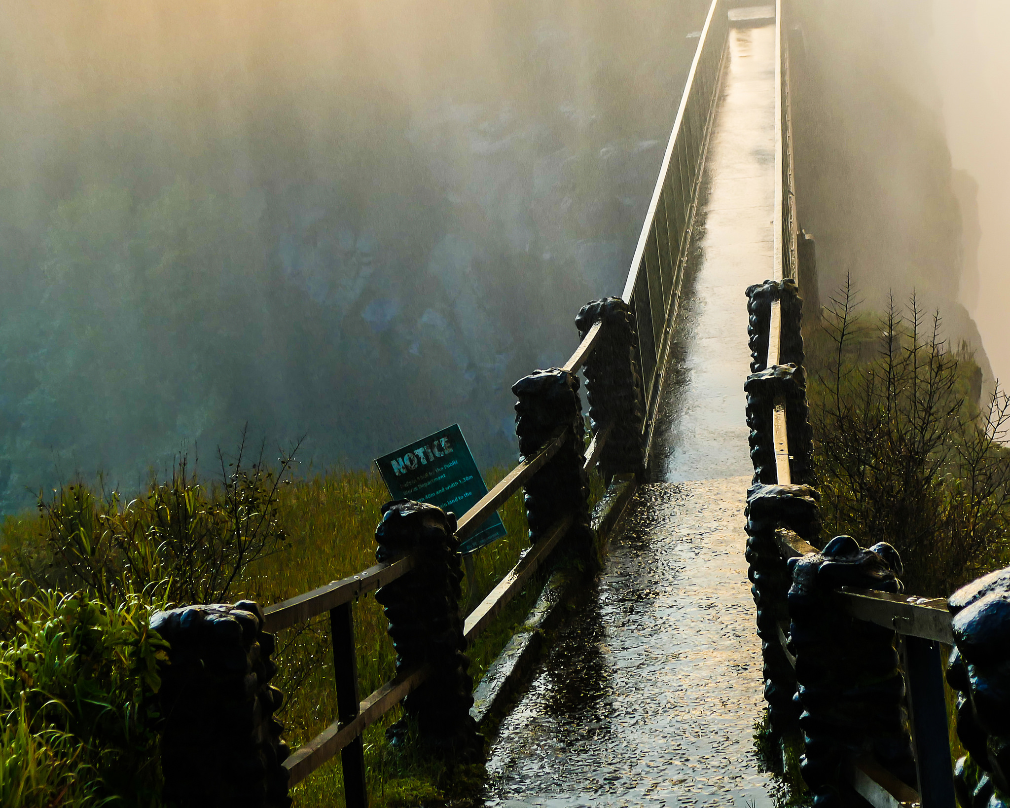 Bridge at Victoria Falls in Zambia