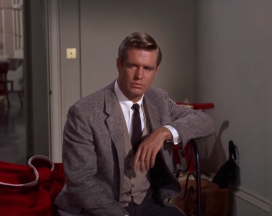 George Peppard as Paul Varjak in the film "Breakfast at Tiffany's"