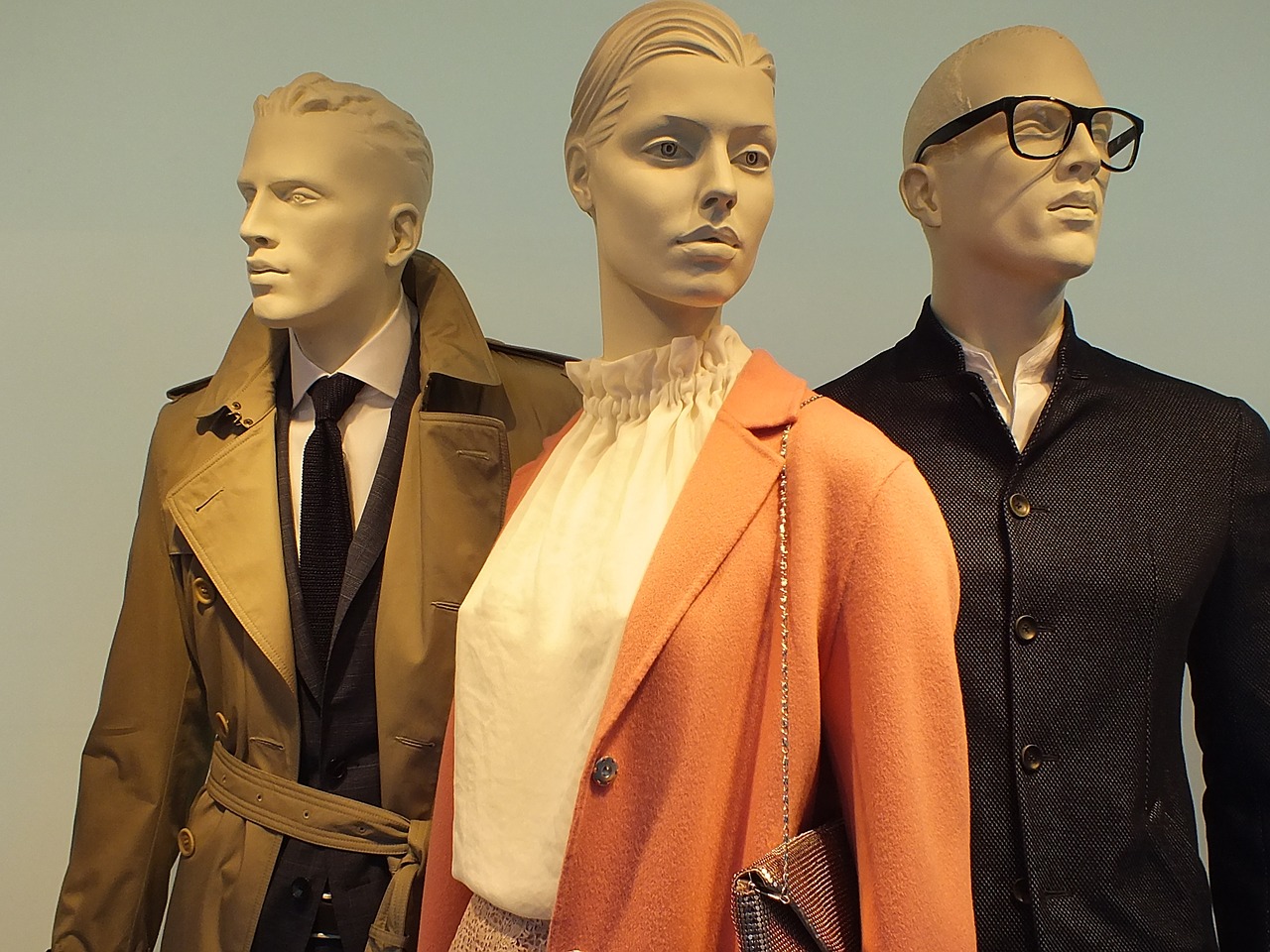 Three department store mannequins