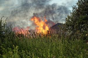 barn on fire