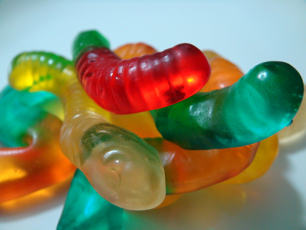 Pile of gummy worms