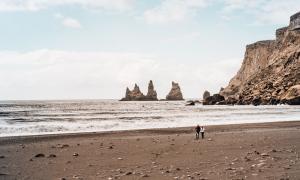 couple walking on beach