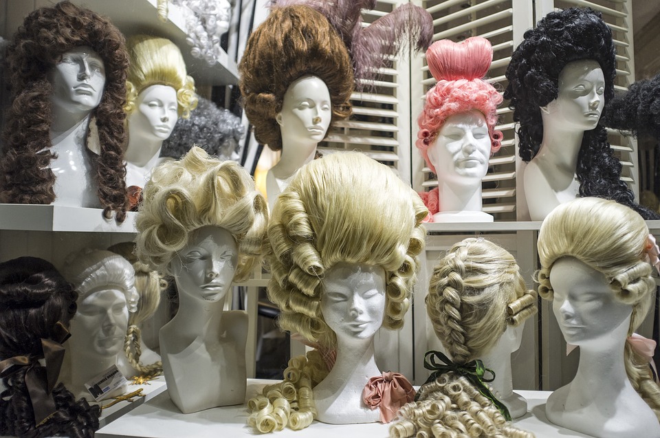 wigs in a shop