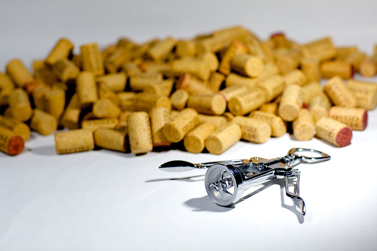 Many discarded wine corks