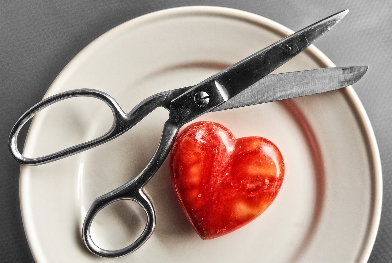 scissors and heart