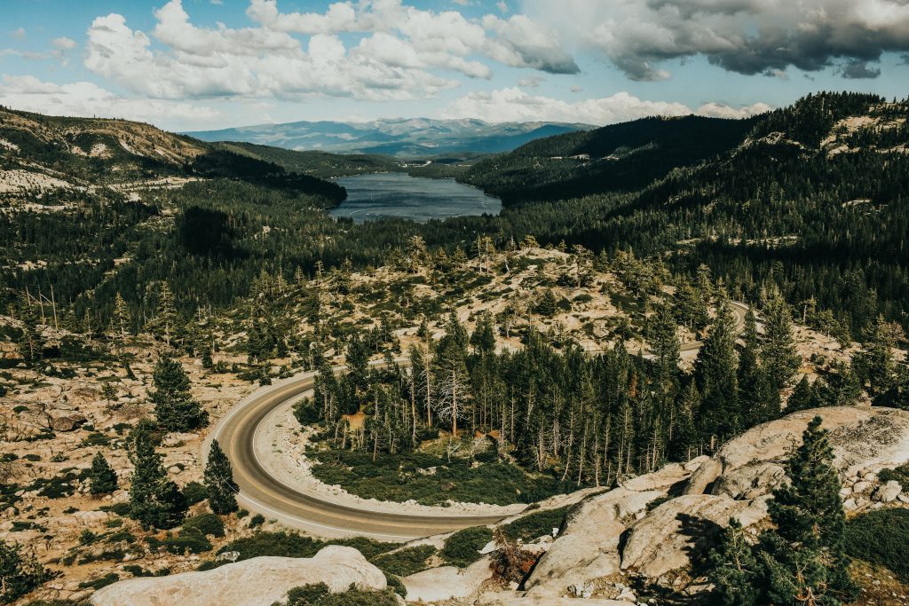 Aerial shot of the Donner Pass