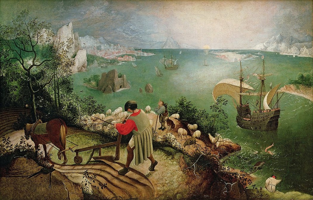 painting, Landscape with the Fall of Icarus