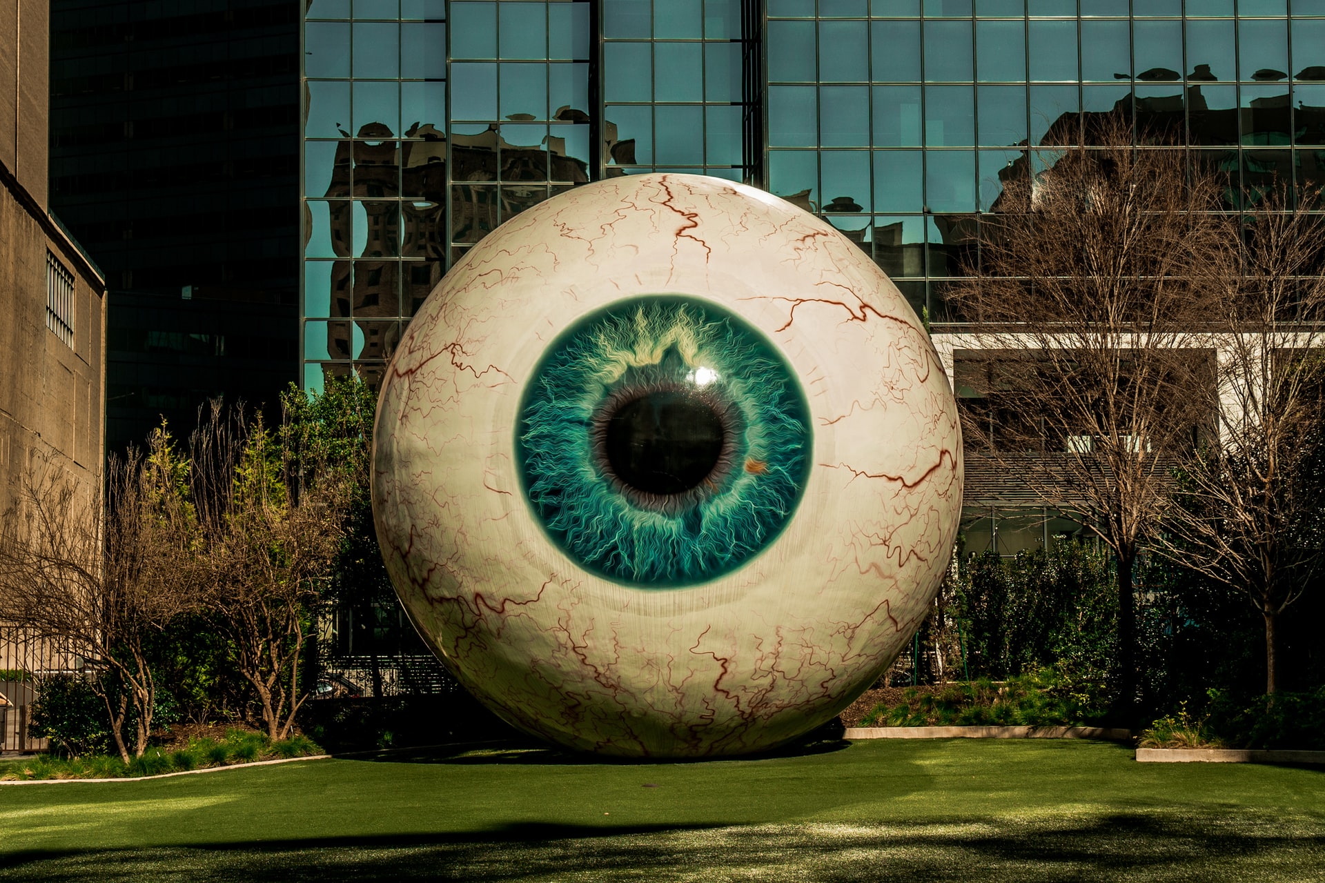 Sculpture of giant eyeball