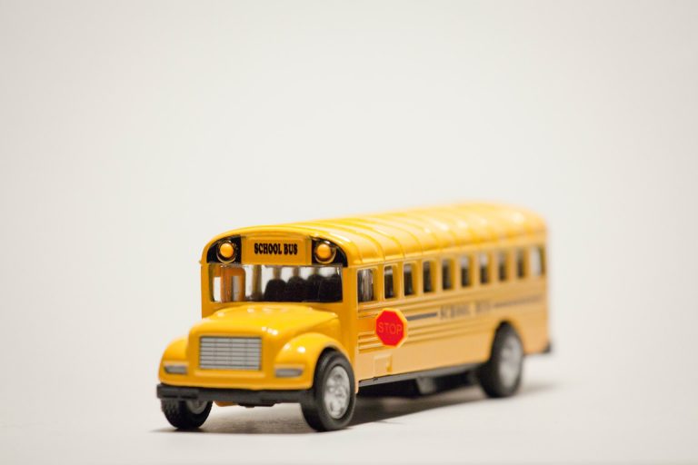Small toy school bus