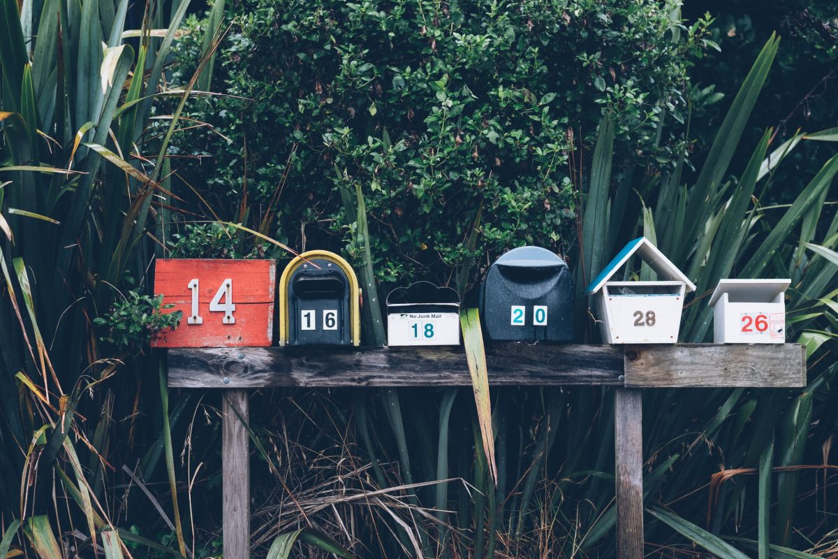 mailboxes in a row