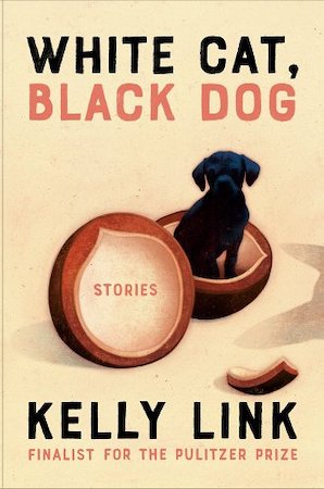 A book cover with a black dog inside of a shell.