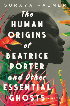 Book cover with woman and plants on the border